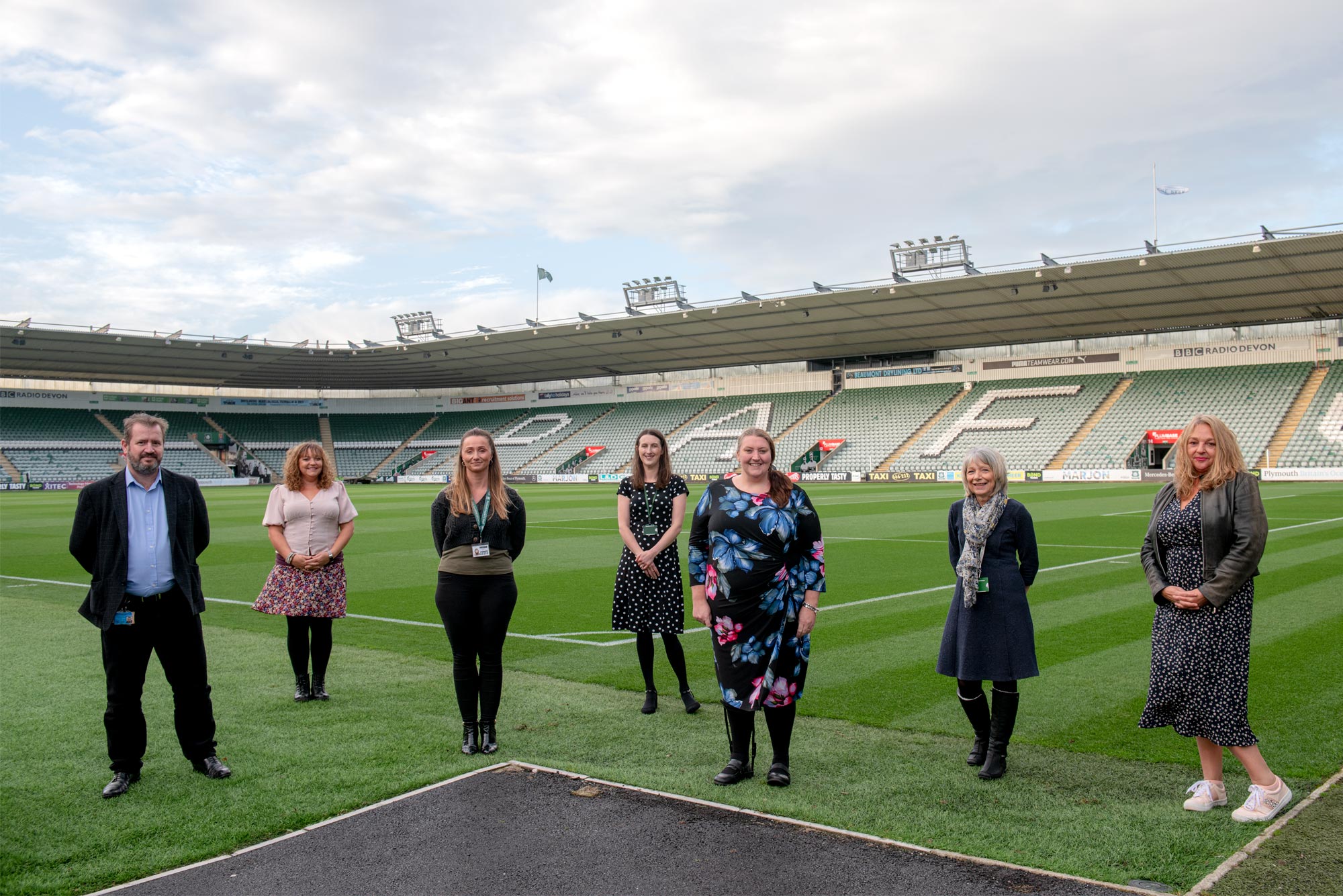 Foster for Plymouth photoshoot of the team at Plymouth Argyle Football Club
